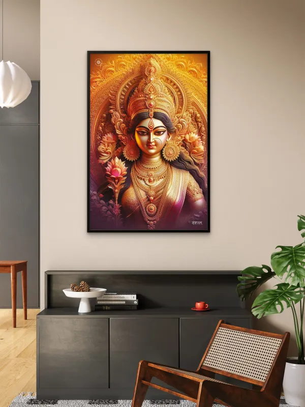 Ma_Durga_Divine_Presence_Of_Strength_And_Devotion_Acrylic_Frame_With_Frame