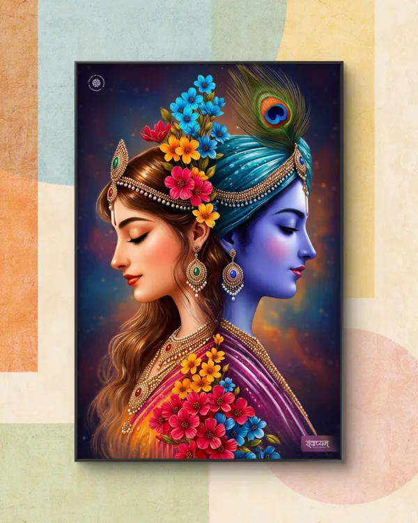 Radha_Krishna_The_Symphony_Of_Love_Devotion_Acrylic_Frame_With_Frame
