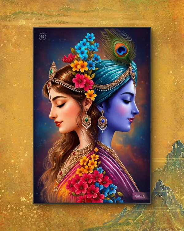 Radha_Krishna_The_Symphony_Of_Love_Devotion_Acrylic_Frame_With_Frame