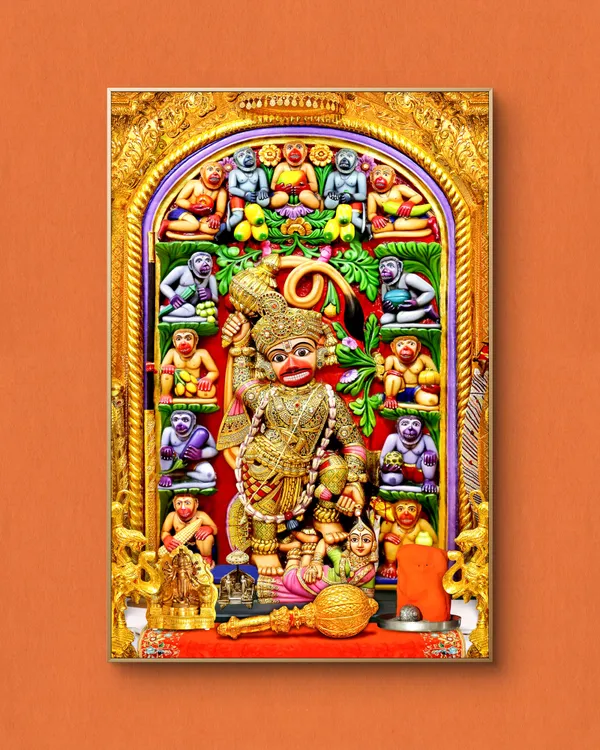 Blessings_Of_Hanuman_Ji_The_Kashtbhanjan_Divine_Acrylic_Frame_With_Frame