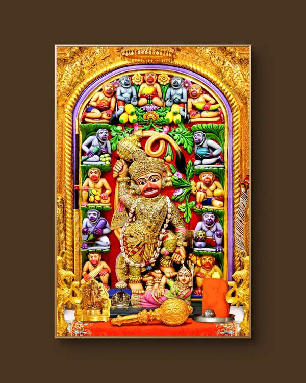 Blessings_Of_Hanuman_Ji_The_Kashtbhanjan_Divine_Acrylic_Frame_With_Frame