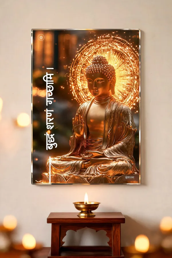 Buddham_Sharanam_Gacchami_Buddha_Serenity_Acrylic_Frame_With_Frame