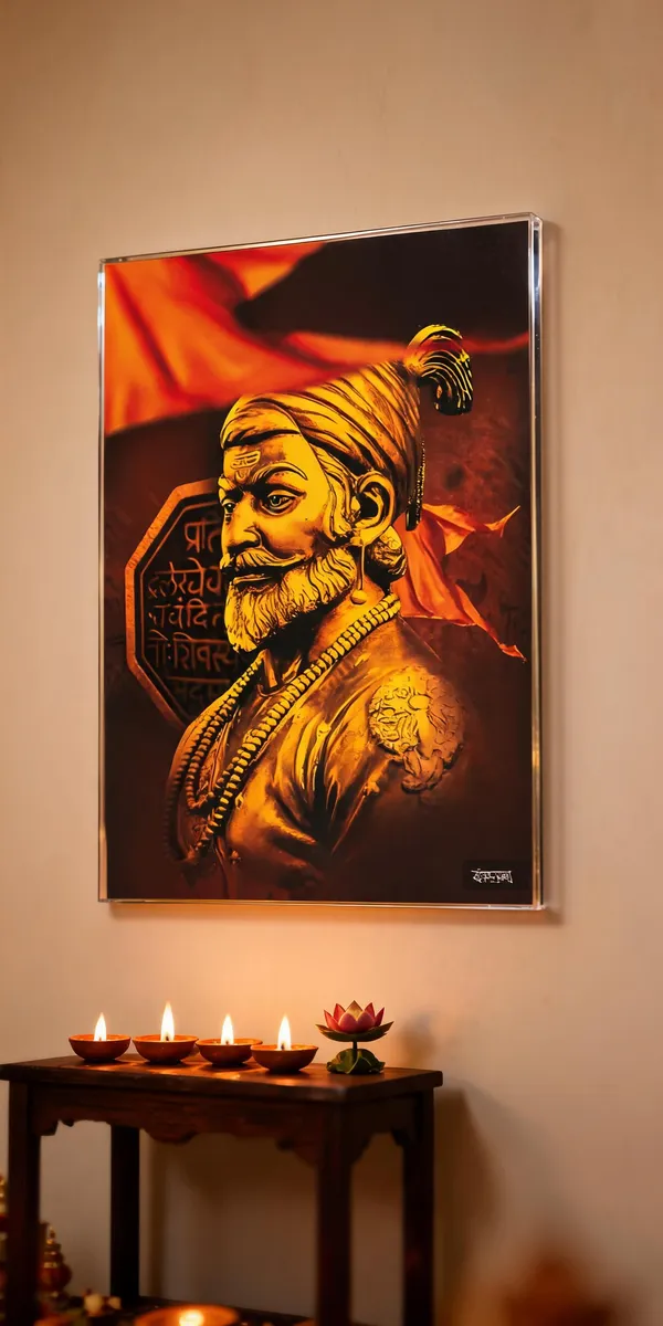 Chhatrapati_Shivaji_Maharaj_Braveheart_Warrior_Acrylic_Frame_With_Frame