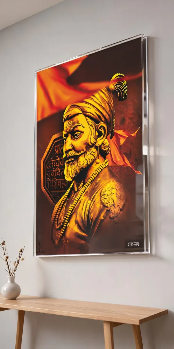 Chhatrapati_Shivaji_Maharaj_Braveheart_Warrior_Acrylic_Frame_With_Frame