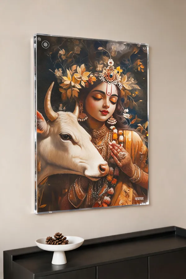 Radha_Rani_Sacred_Reflection_Of_Peace_And_Grace_Acrylic_Frame_Without_Frame