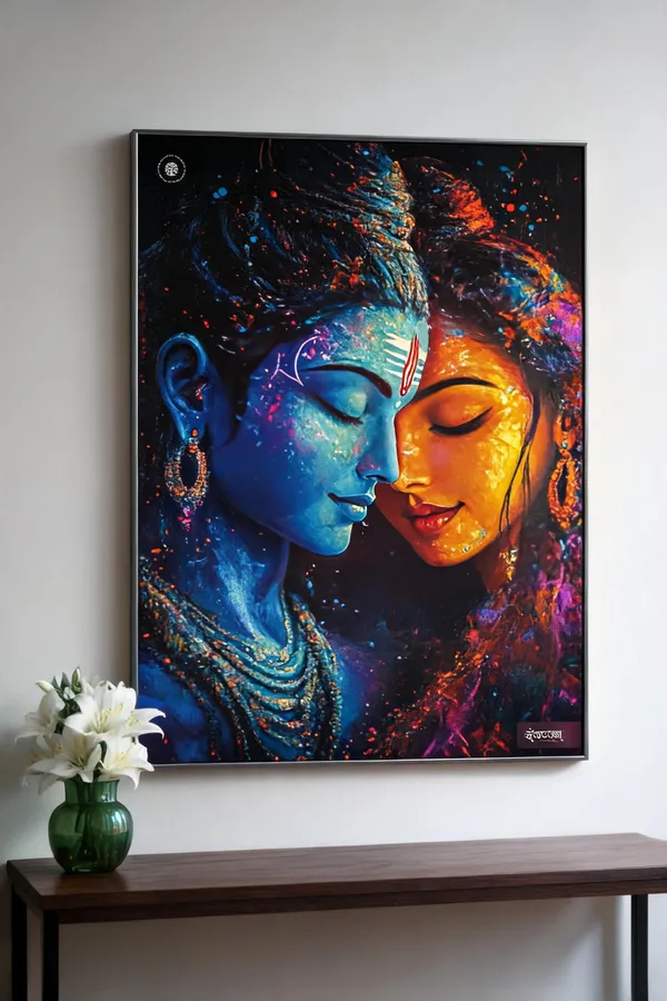 Shiv_Parvati_Sacred_Balance_Of_Strength_And_Serenity_Acrylic_Frame_With_Frame