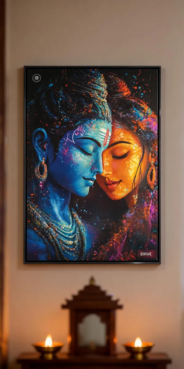 Shiv_Parvati_Sacred_Balance_Of_Strength_And_Serenity_Acrylic_Frame_With_Frame
