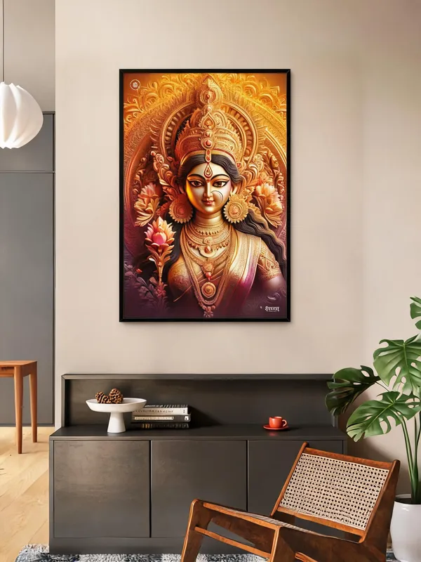 Ma_Durga_Divine_Presence_Of_Strength_And_Devotion_Acrylic_Frame_With_Frame