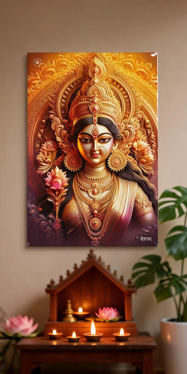 Ma_Durga_Divine_Presence_Of_Strength_And_Devotion_Acrylic_Frame_Without_Frame