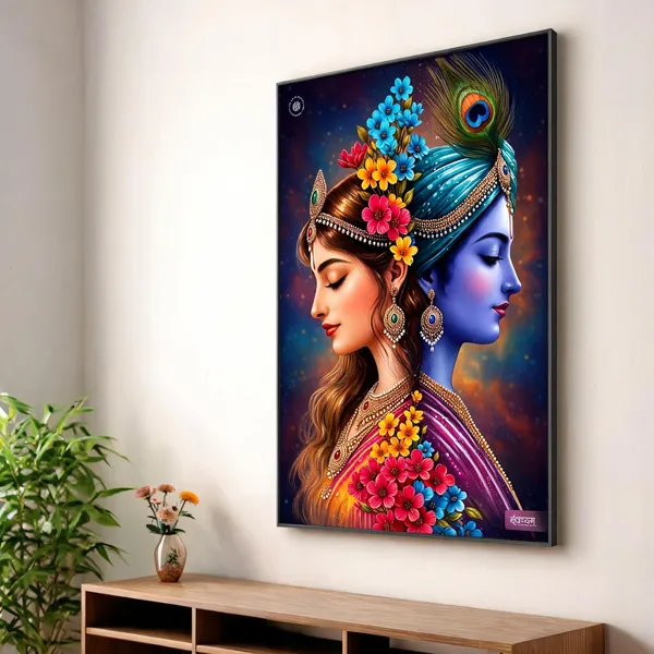 Radha_Krishna_The_Symphony_Of_Love_Devotion_Acrylic_Frame_With_Frame