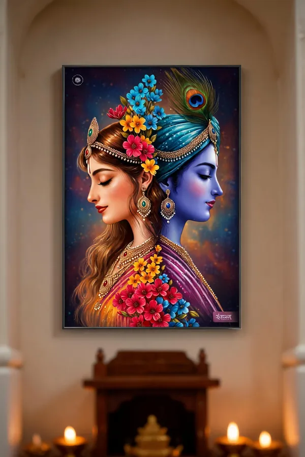 Radha_Krishna_The_Symphony_Of_Love_Devotion_Acrylic_Frame_With_Frame