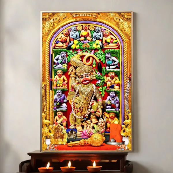 Blessings_Of_Hanuman_Ji_The_Kashtbhanjan_Divine_Acrylic_Frame_With_Frame