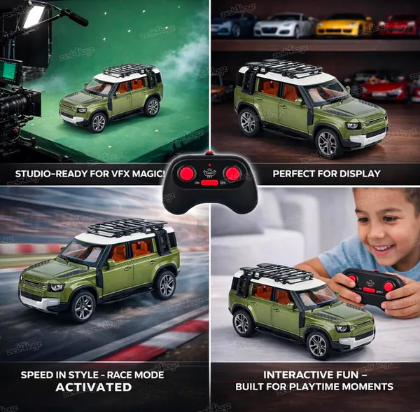 Green_Diecast_Land_Rover_Defender_Rc_Car_with_Roof_Rack