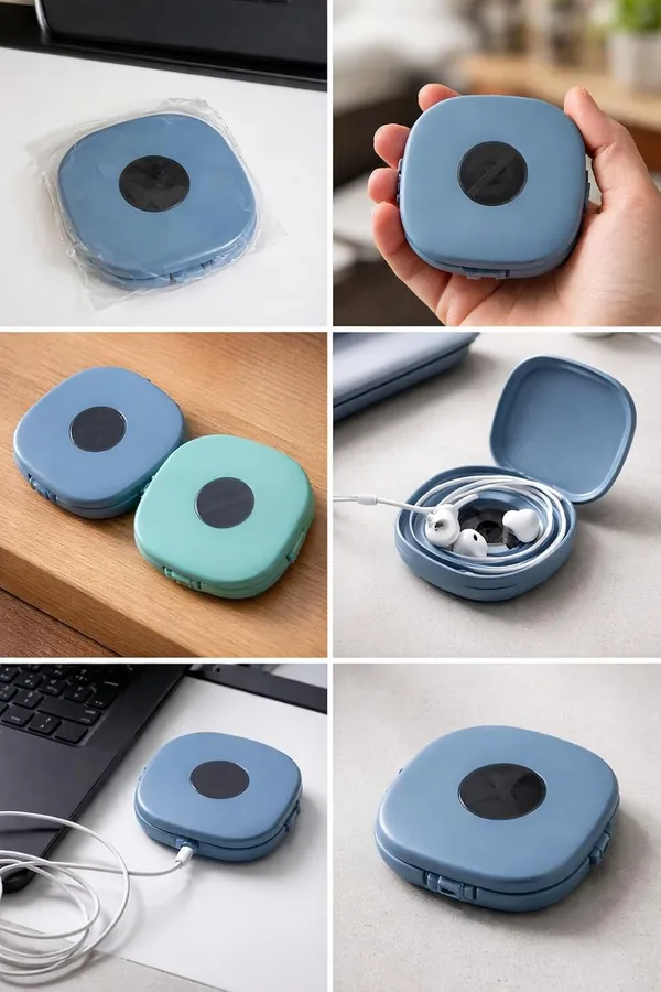 Steel_Blue_Pp_Plastic_Rotatable_Round_Cable_Organizer_Storage_Box_pack_of_2