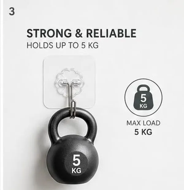 Abs_Plastic_Self-Adhesive_Heavy_Duty_Wall_Hooks_Pack_Of_20