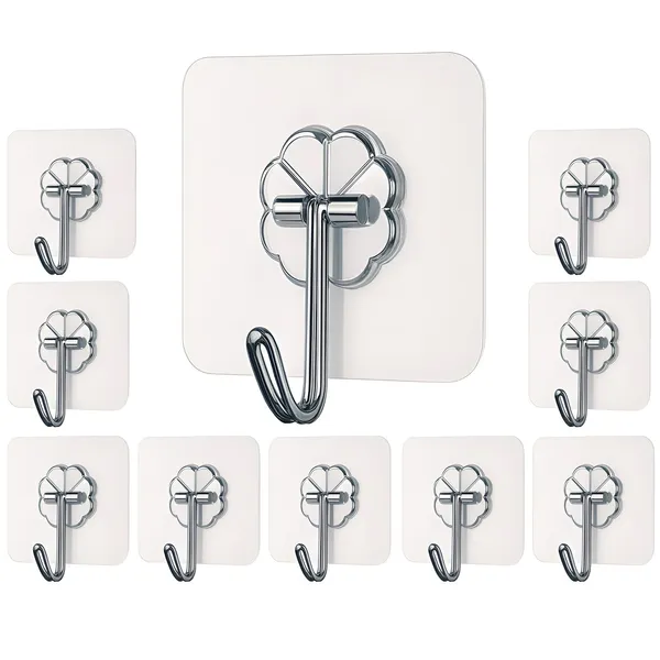 Abs_Plastic_Self-Adhesive_Heavy_Duty_Wall_Hooks_Pack_Of_20