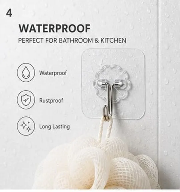 Abs_Plastic_Self-Adhesive_Heavy_Duty_Wall_Hooks_Pack_Of_20