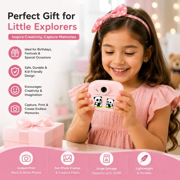 Pink_Instant_Print_Camera_For_Kids_1080P_Hd_With_Built-In_Printer