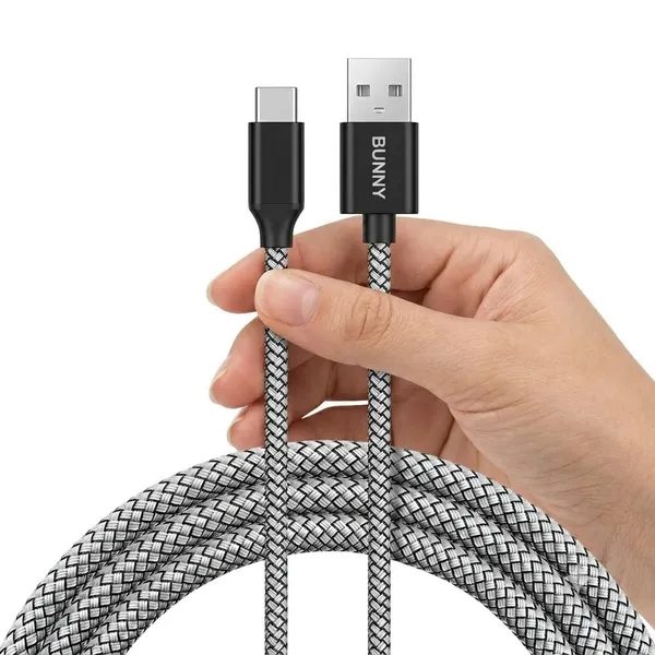 Black_And_White_Bunny_Tech_Usb-A_To_Type-C_Double_Braided_3.1A_Charging_Cable