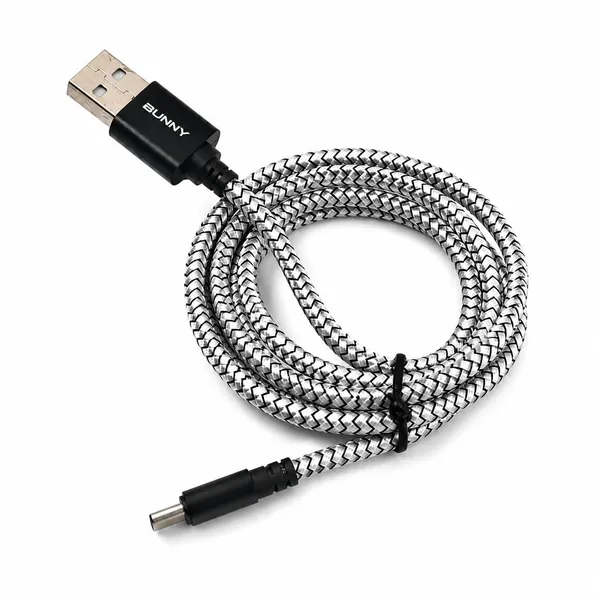 Black_And_White_Bunny_Tech_Usb-A_To_Type-C_Double_Braided_3.1A_Charging_Cable