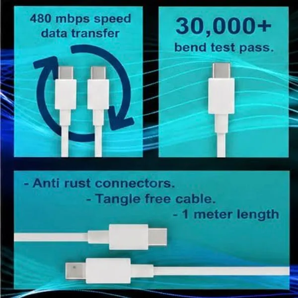 White_Bunny_Tech_Usb-C_To_Usb-C_Tpe_Fast_Charging_Cable