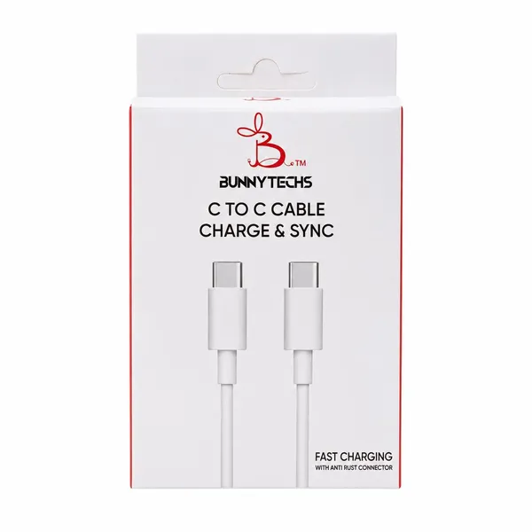 White_Bunny_Tech_Usb-C_To_Usb-C_Tpe_Fast_Charging_Cable