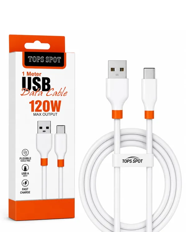White_Tops_Spot_Usb-A_To_Type-C_120W_Fast_Charging_Cable_1M