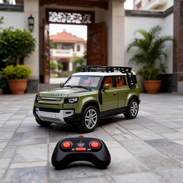 Green_Diecast_Land_Rover_Defender_Rc_Car_with_Roof_Rack