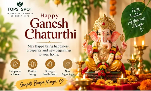 TOPS_SPOT_Ganesh_Chaturthi_Essentials_Kit_|_Ganesh_Ji_Murti_with_Decoration_Set,_Aarti_&_Puja_Vidhi_|_Ganpati_Sthapana_Kit_for_Home