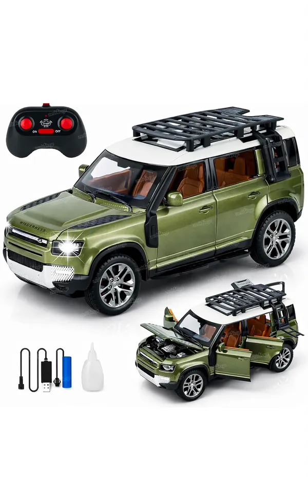 Green_Diecast_Land_Rover_Defender_Rc_Car_with_Roof_Rack