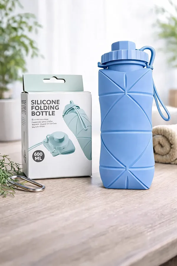 Blue_Food_Grade_Silicone_Collapsible_Foldable_Water_Bottle_600Ml