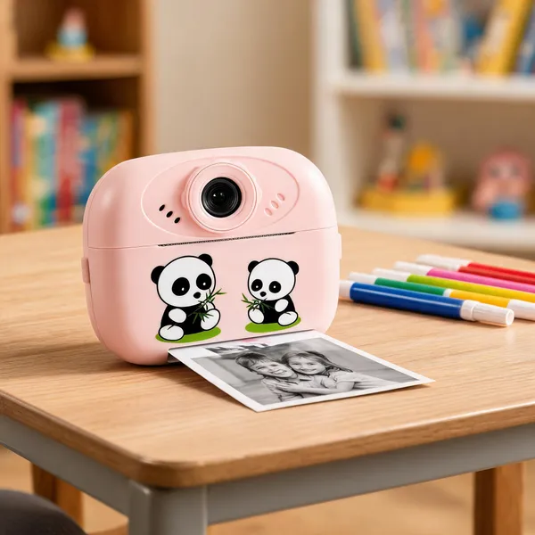 Pink_Instant_Print_Camera_For_Kids_1080P_Hd_With_Built-In_Printer