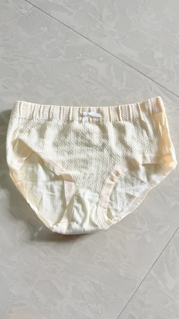 Cream_Textured_Briefs_for_Women