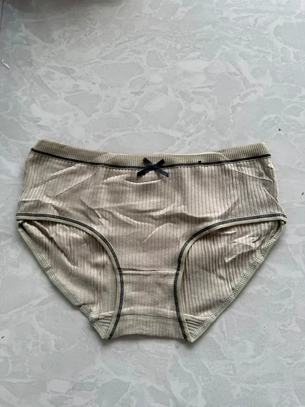 Beige_Ribbed_Brief_Panty_for_Women