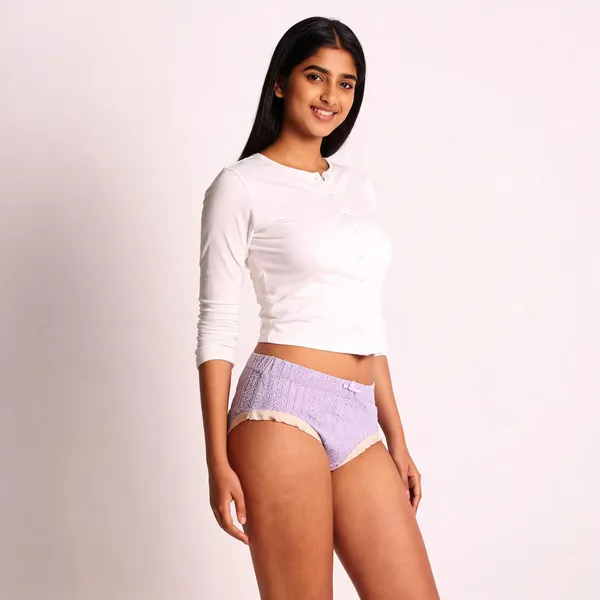 Lavender_Striped_Brief_Panty_For_Women_-_Pack_of_2