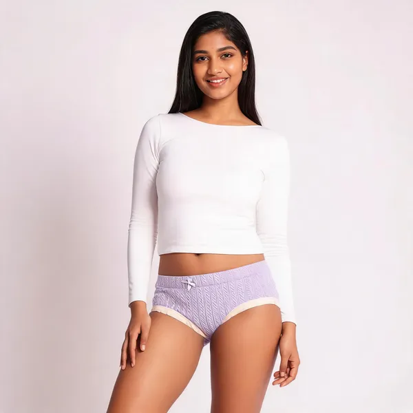 Lavender_Striped_Brief_Panty_For_Women_-_Pack_of_2