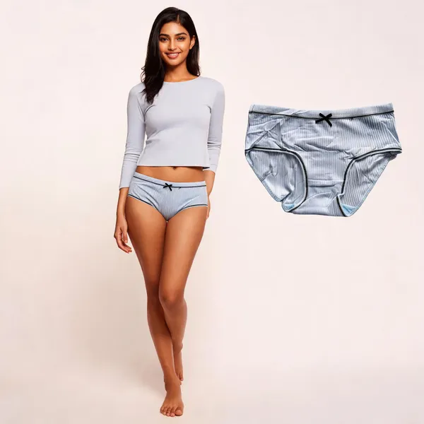 Light_Blue_Ribbed_Brief_Panty_For_Women_-_Pack_of_2