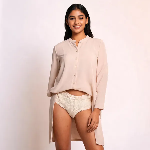 Cream_Textured_Briefs_For_Women_-_Pack_of_2