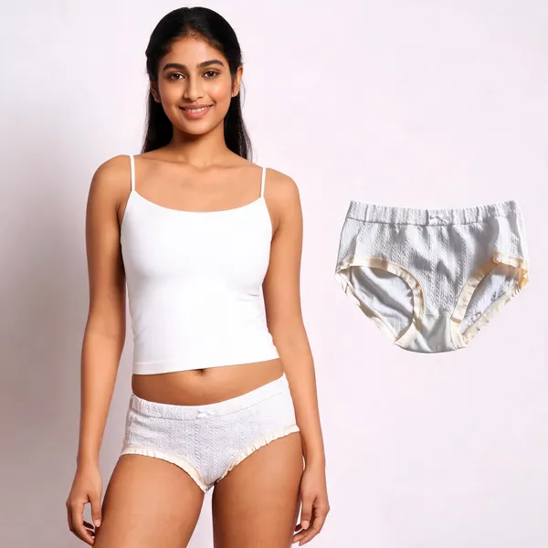 White_Textured_Brief_Panty_For_Women_-_Pack_of_2