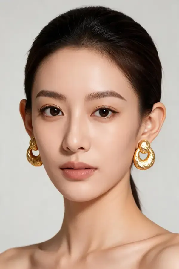 Matt_gold_Small_Chandbali_earing