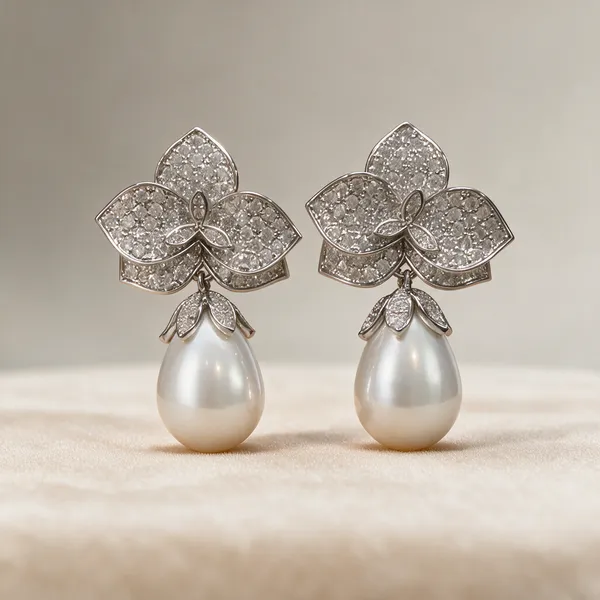 Silver-Tone_Floral_Stone_Pearl_Teardrop_Drop_Earrings_For_Women