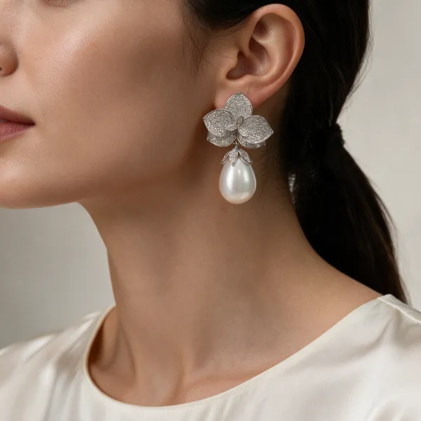 Silver-Tone_Floral_Stone_Pearl_Teardrop_Drop_Earrings_For_Women