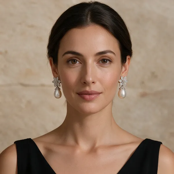 Silver-Tone_Crystal_Floral_White_Pearl_Drop_Earrings_For_Women