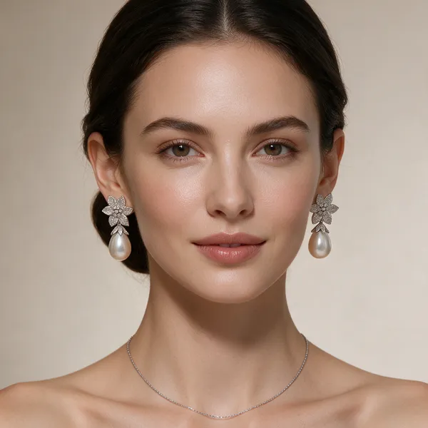 Silver-Tone_Crystal_Floral_White_Pearl_Drop_Earrings_For_Women