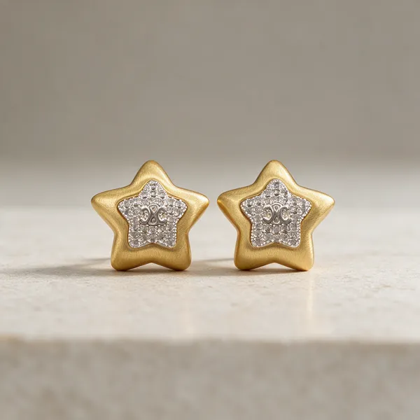 Gold-Tone_Star-Shaped_Stud_Earrings_For_Women