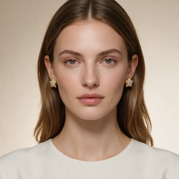 Gold-Tone_Star-Shaped_Stud_Earrings_For_Women