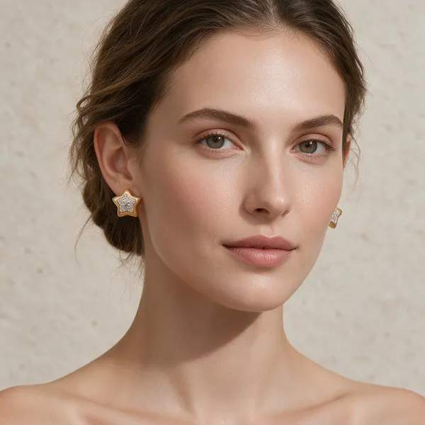 Gold-Tone_Star-Shaped_Stud_Earrings_For_Women