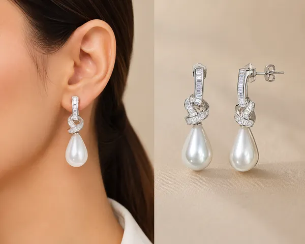 Silver-Tone_Faux_Pearl_Teardrop_Drop_Earrings_For_Women