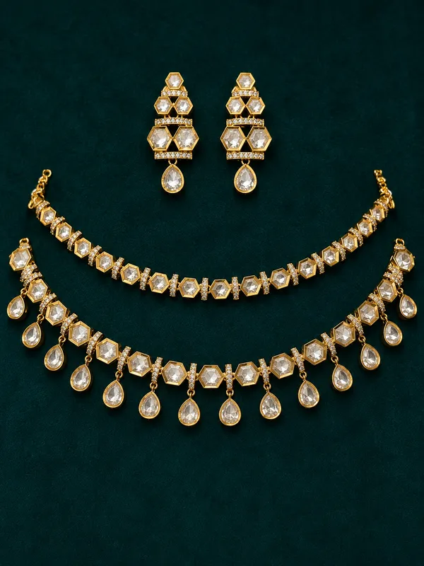 Antique_Gold-Tone_Polki_Stone_Teardrop_Necklace_Set_For_Women