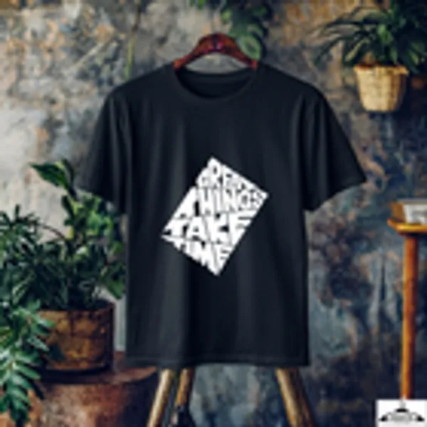 Great_Things_Take_Time_Dark_Q_Unisex_Classic_Crew_T_Shirt